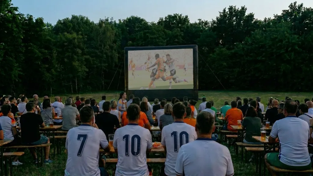A weekend of weddings, events, and World Cup watch‑parties with our full projector and screen setups.